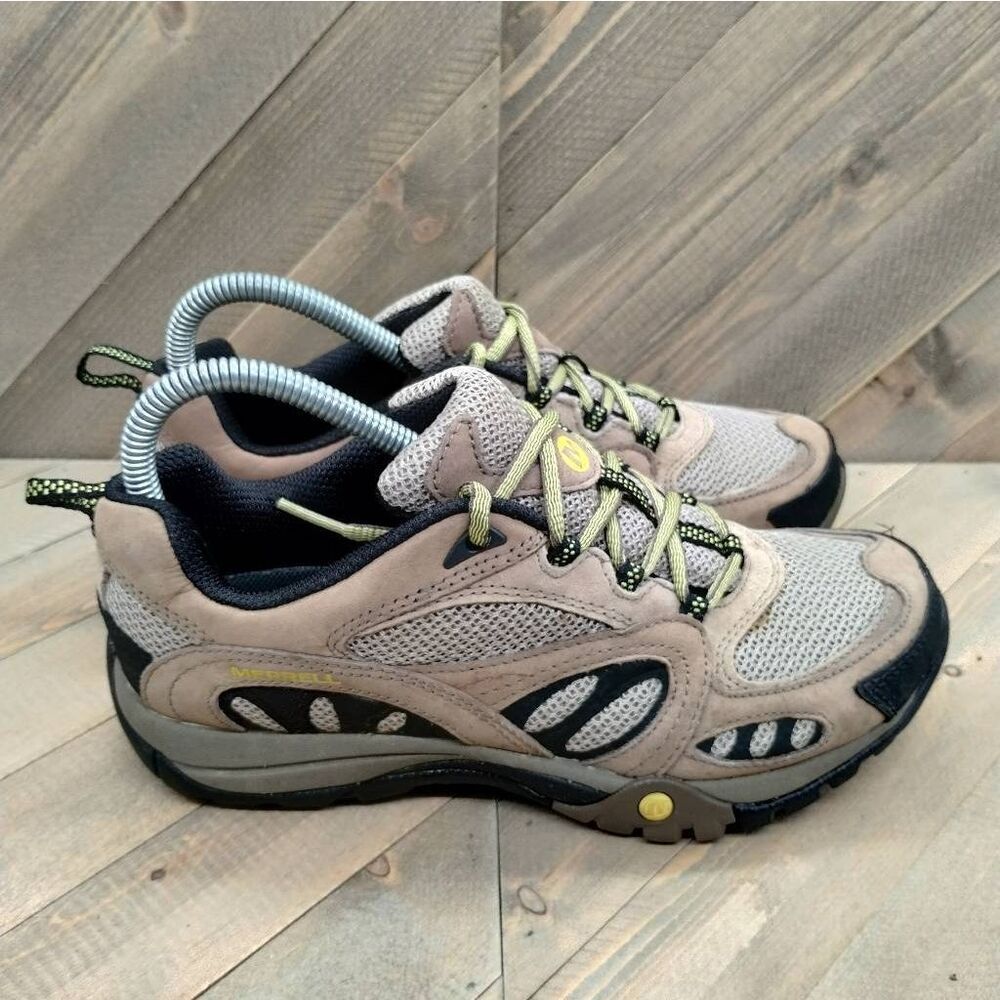Merrell Falcon Hiking Shoes Womens Size‎ 7 Brown Black Outdoors Booties - Picture 3 of 9